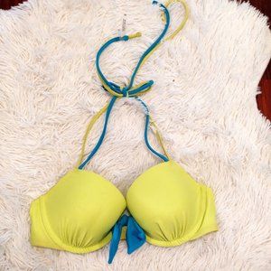 34c Aerie Blakely Neon Green Bikini Top Underwire